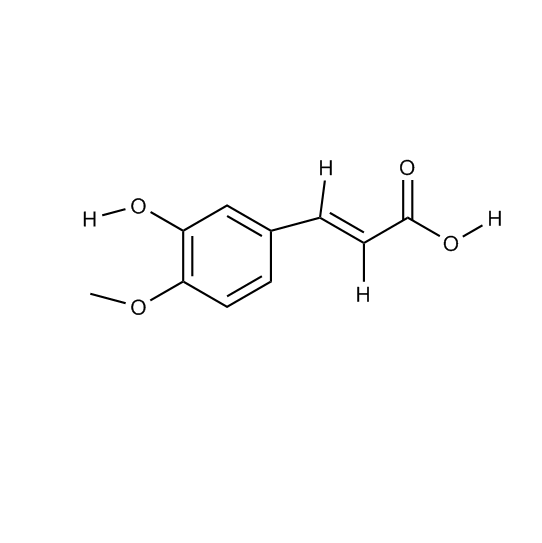 辰光 异阿魏酸 isoferulic acid 对照品cas:537-73-5